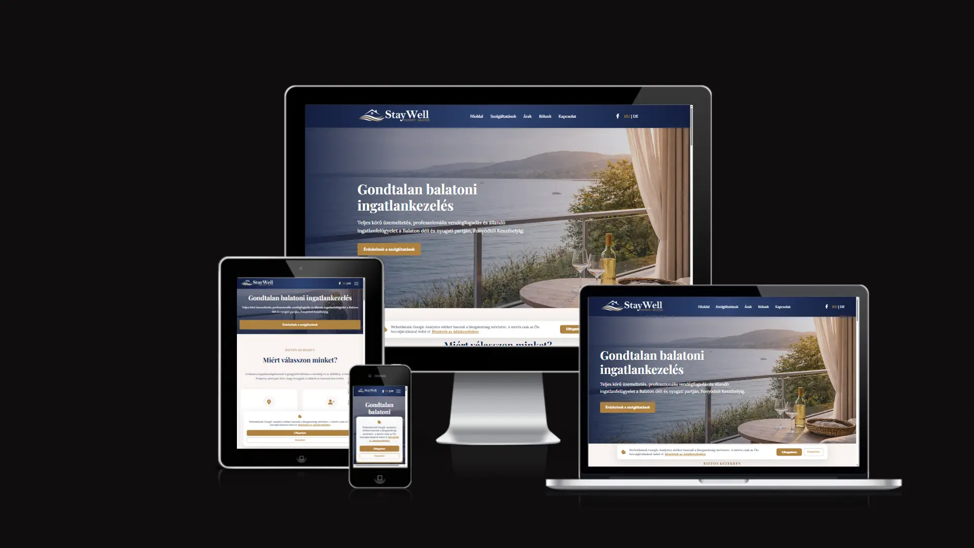 StayWell Property Balaton weboldal