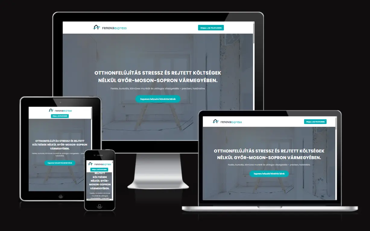 Renova Express landing oldal