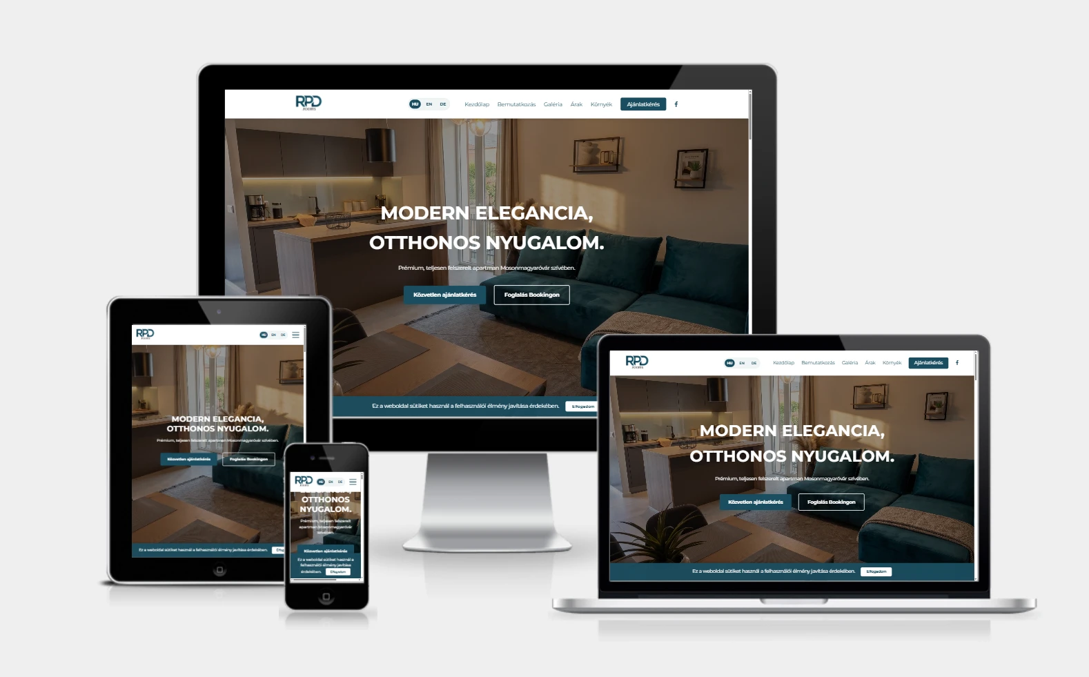 RPD.rooms Apartman weboldal
